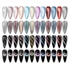 YOKEFELLOW Cat Eyes Gel Nail Polish 10ML Semi permanent Gel Varnishes with Ultra-sparkly Coarse Reflective magnetic powder 2