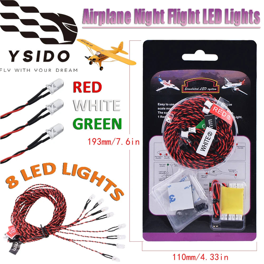 RC Lighting System LED Flash Lamp Night Navigation Light Set