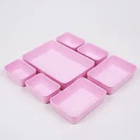 7pcs/set Felt Storage Box Organizer for Office Desk  Desktop Organization Accessories Multi-Purpose Felt Fabric Organizer 2