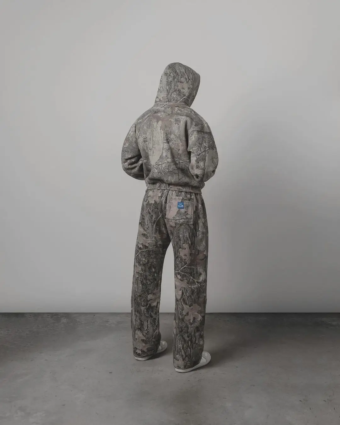 Streetwear Camouflage Two-piece Set European  American Harajuku Zipper Hoodie Y2K Pullover Loose Sweatpants Casual Wide Leg Pant 2