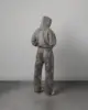 Streetwear Camouflage Two-piece Set European  American Harajuku Zipper Hoodie Y2K Pullover Loose Sweatpants Casual Wide Leg Pant 2