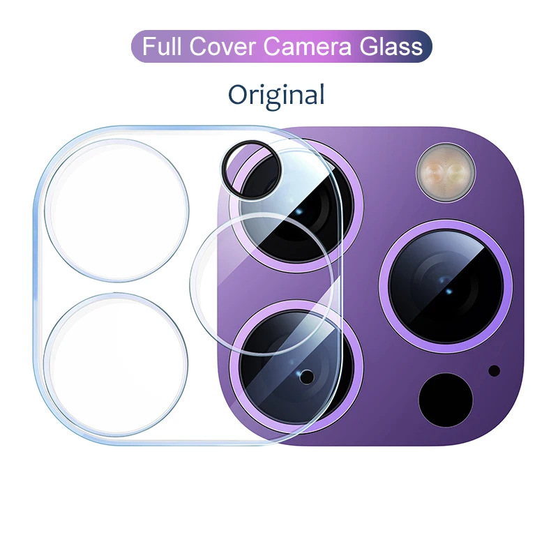 3Pcs Original Camera Lens Tempered Glass For iPhone 12 13 mini 11 14