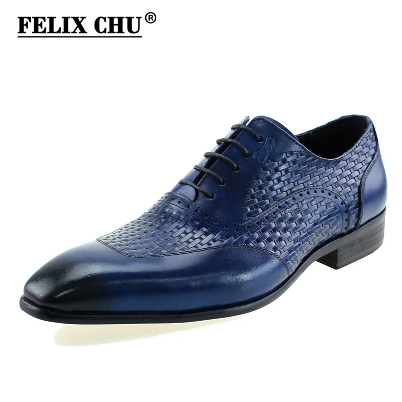 leather dress shoes blue leather oxford shoes