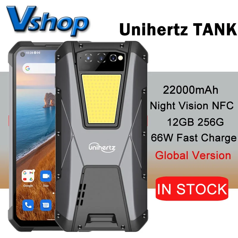 Unihertz-頑丈なスマートフォン,12GB,256GB,22000mAh,6.81インチ,Android  12,携帯電話,NFC,12MPカメラ,グローバルバージョン