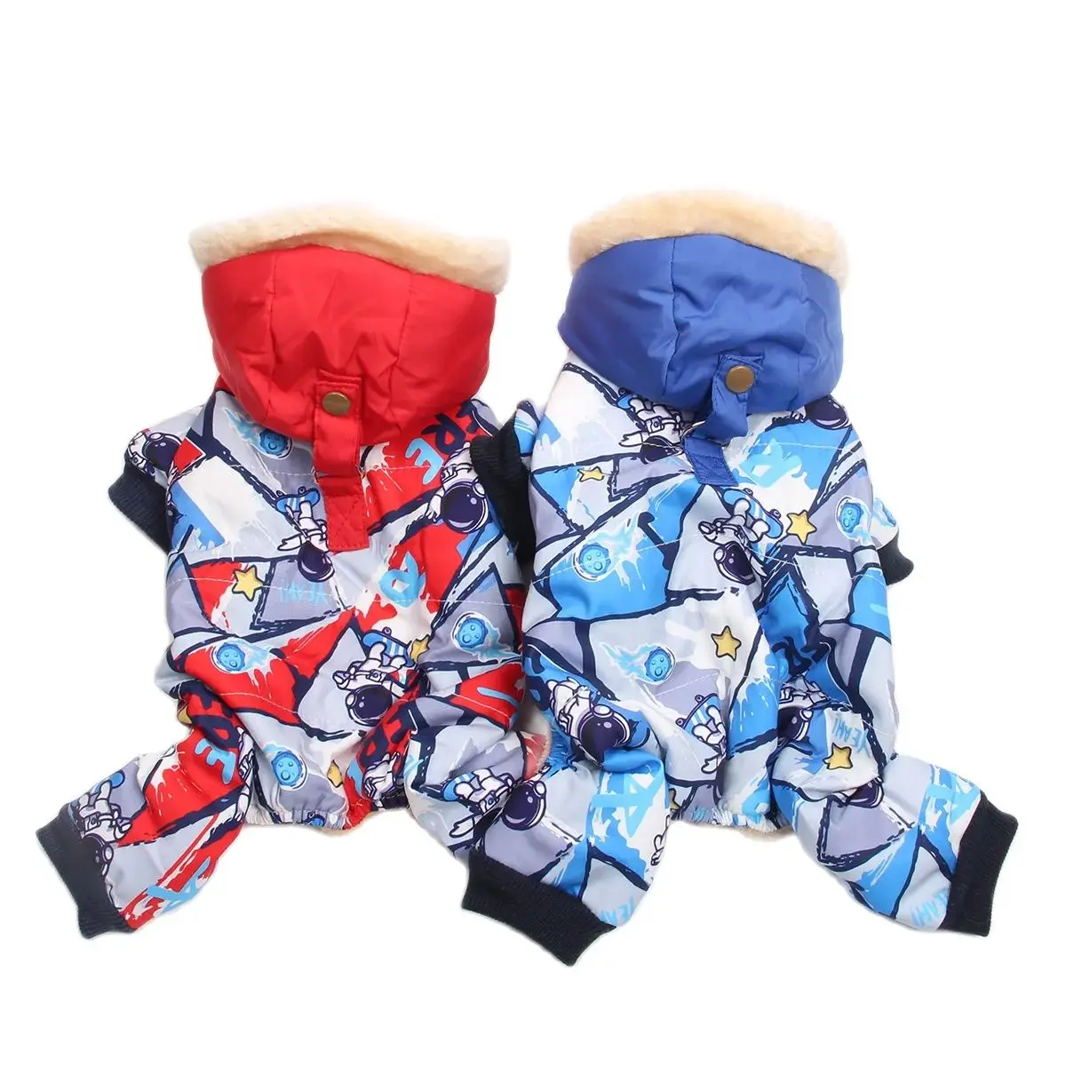 Pet Jacket Pet Jumpsuits Boy Dog Cat Warm Jumpsuit Hoodie Windbreak Apparel Puppy Winter Coat Jacket Outfit