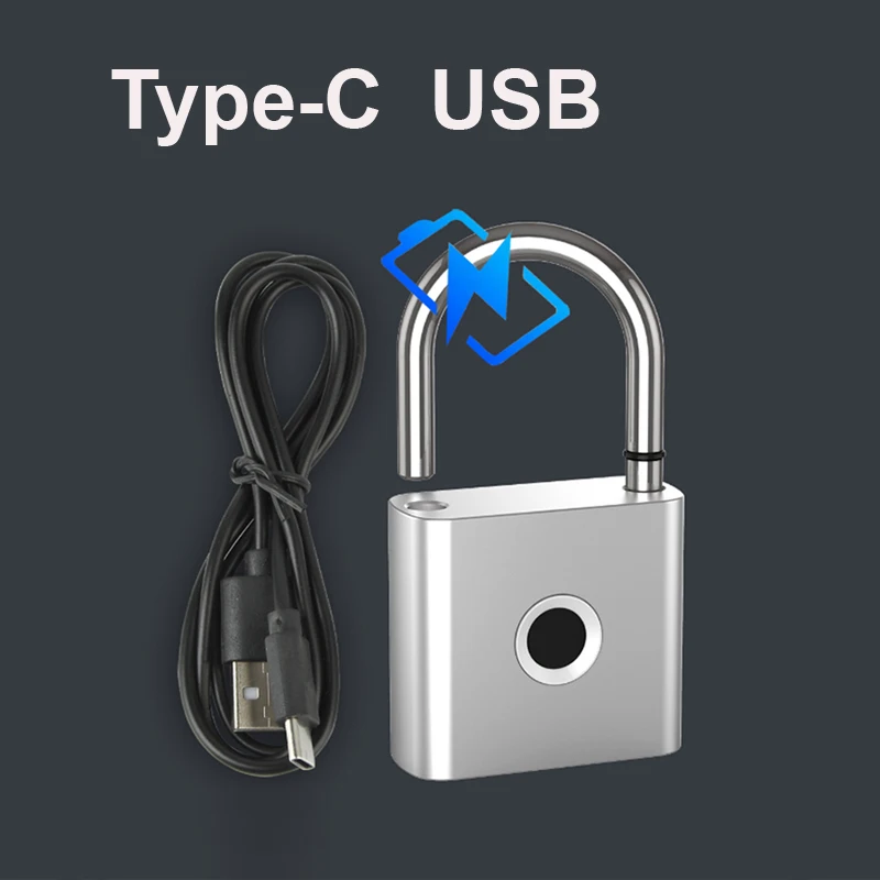 Tuya Bluetooth Fingerprint Padlock Smart Home Door Lock 20 Groups Fingerprint Sa