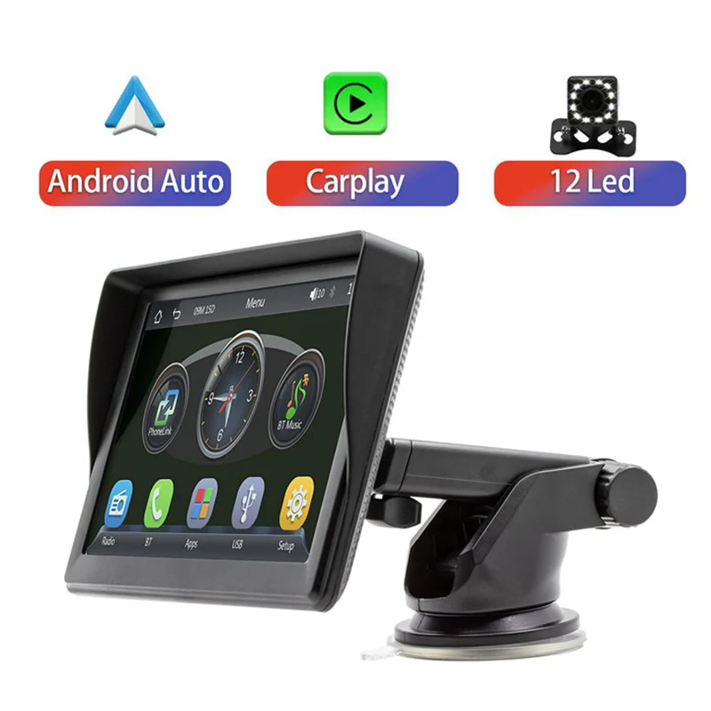 Universal 7inch Car Radio For BMW VW KIAPortable Wireless Apple CarPlay Android Auto Touch Screen FM Multimedia Video Player