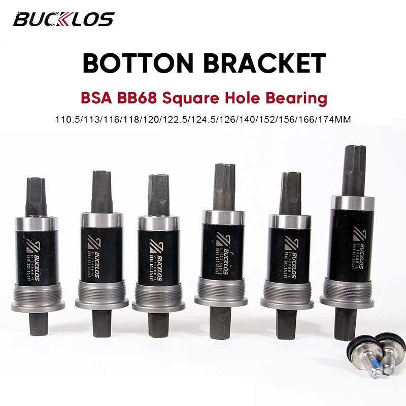 BUCKLOS Bike Bottom Bracket Square Hole Road Mountain Bike E-Bike Crank BB BB68 BB80 BB90 BB100 BB110 BB120 MTB Crankset Parts