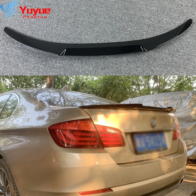 

Use For BMW 5 Series F10 Spoiler 2010--2017 Year Real Glossy Black Carbon Fiber Rear Wing M4 Style Sport Accessories Body Kit