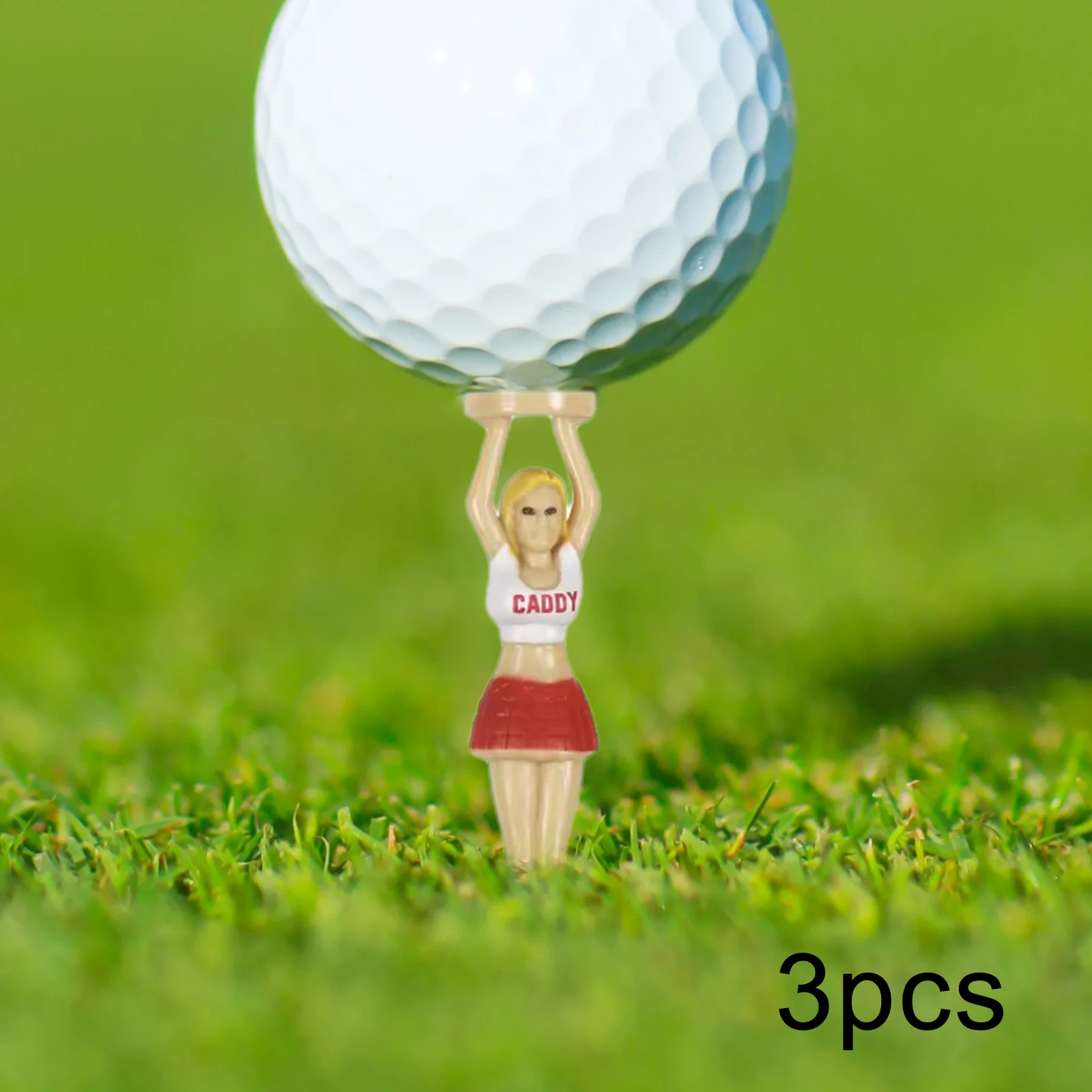

3Pcs Plastic Golf Tees Reusable Players Funny Golf Club Tees for Yard Indoor Outdoor Professional Golf Training Supplies