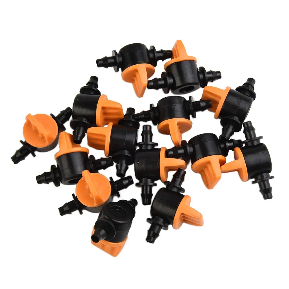 20Pcs Mini Valve For 4/7mm Hose Irrigation Barbed Water Flow Control Valve Garden Irrigation Flow Agriculture