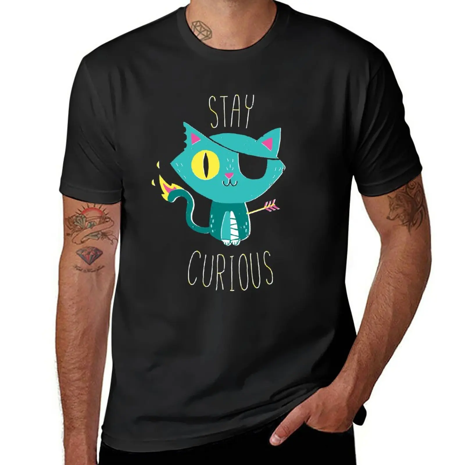 

Stay Curious T-Shirt plain t-shirt tops sports fan t-shirts mens vintage t shirts