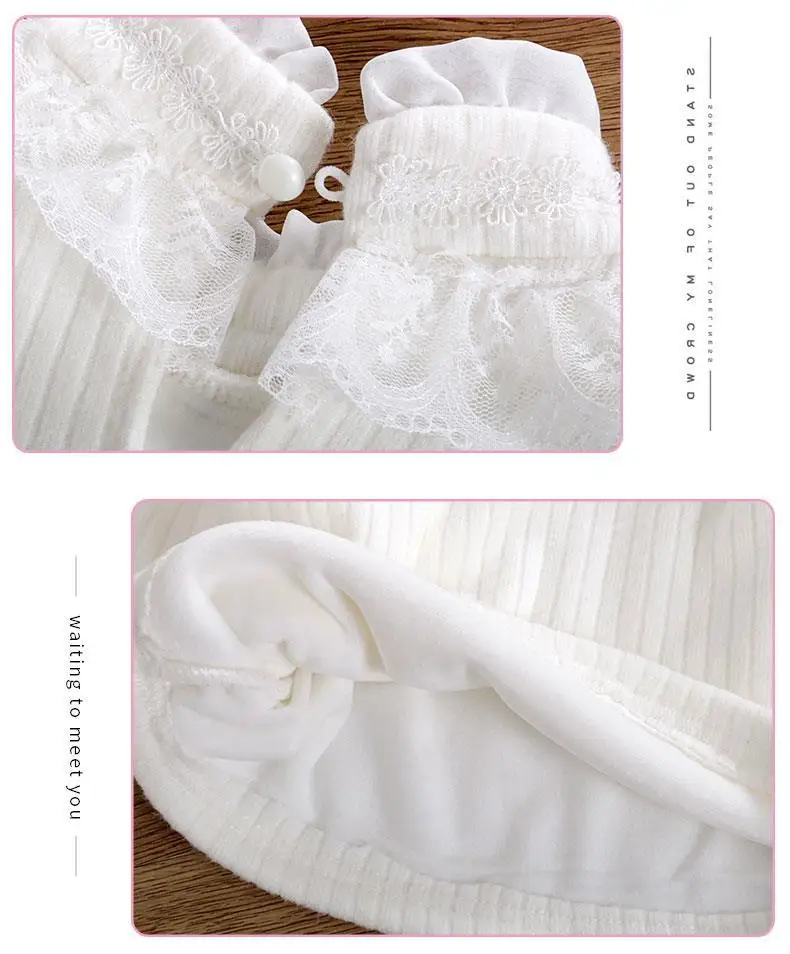 Herbst Winter Süße Mode Harajuku Mädchen Stricken Tops Alle Spiel Kawaii Casual Unterhemd Nette Solide Lange Ärmeln Kinder Pullover – Detail 8