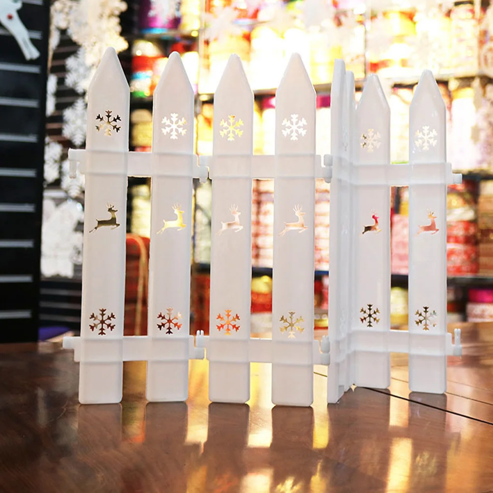 

20 Pcs The Fence Lawn Christmas Decorations Plastic Tree Garden Supply Abs Border Fences