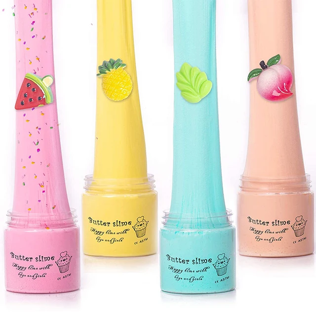 DIY Butter Slime Fruit Kit Soft Non-sticky Cloud Slime Scented Toy Kids Gift 70ml Relieve Pressure Education Rainbow Kids Gift 3