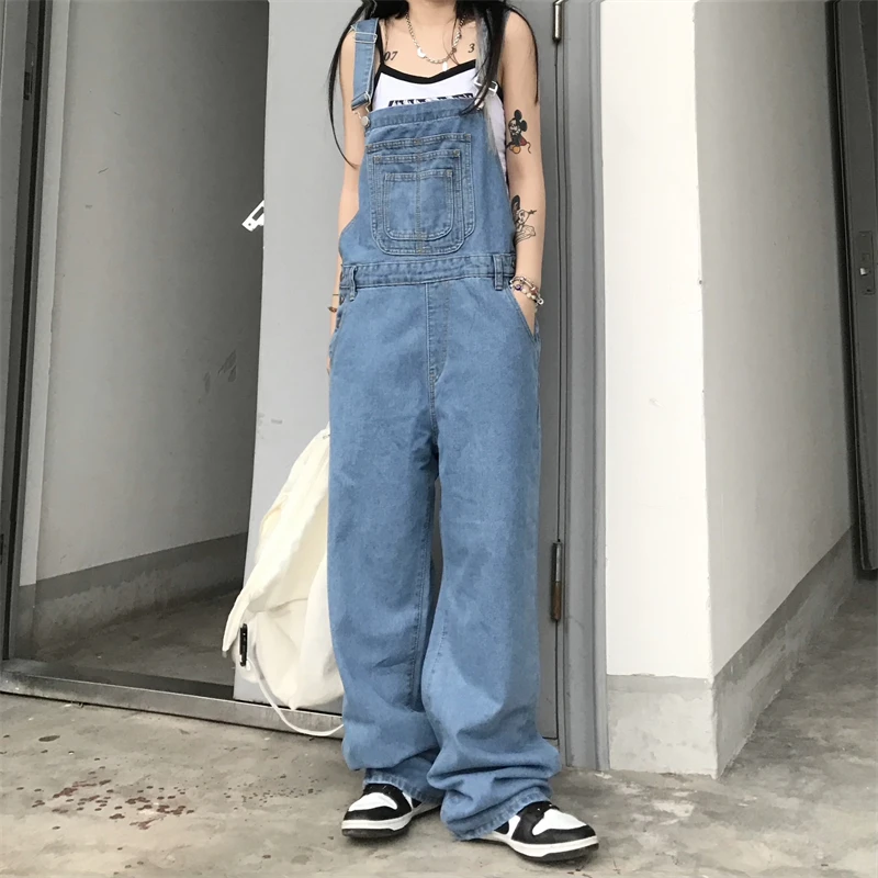 salopette en jean vintage pour pantalon en mode japonaise harajuku