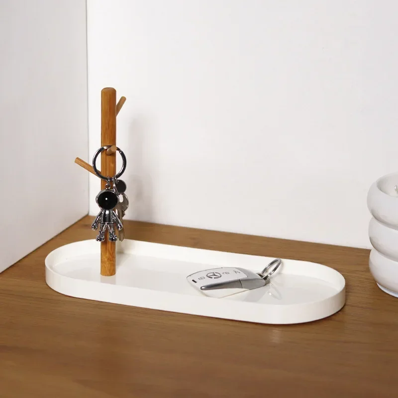 thumbnail image 4 of Bandeja de almacenamiento con forma de rama de árbol de bambú nórdico nueva de 2024, colgador de llaves para escritorio de sala de estar, marco de exhibición de joyas, 4 of 6