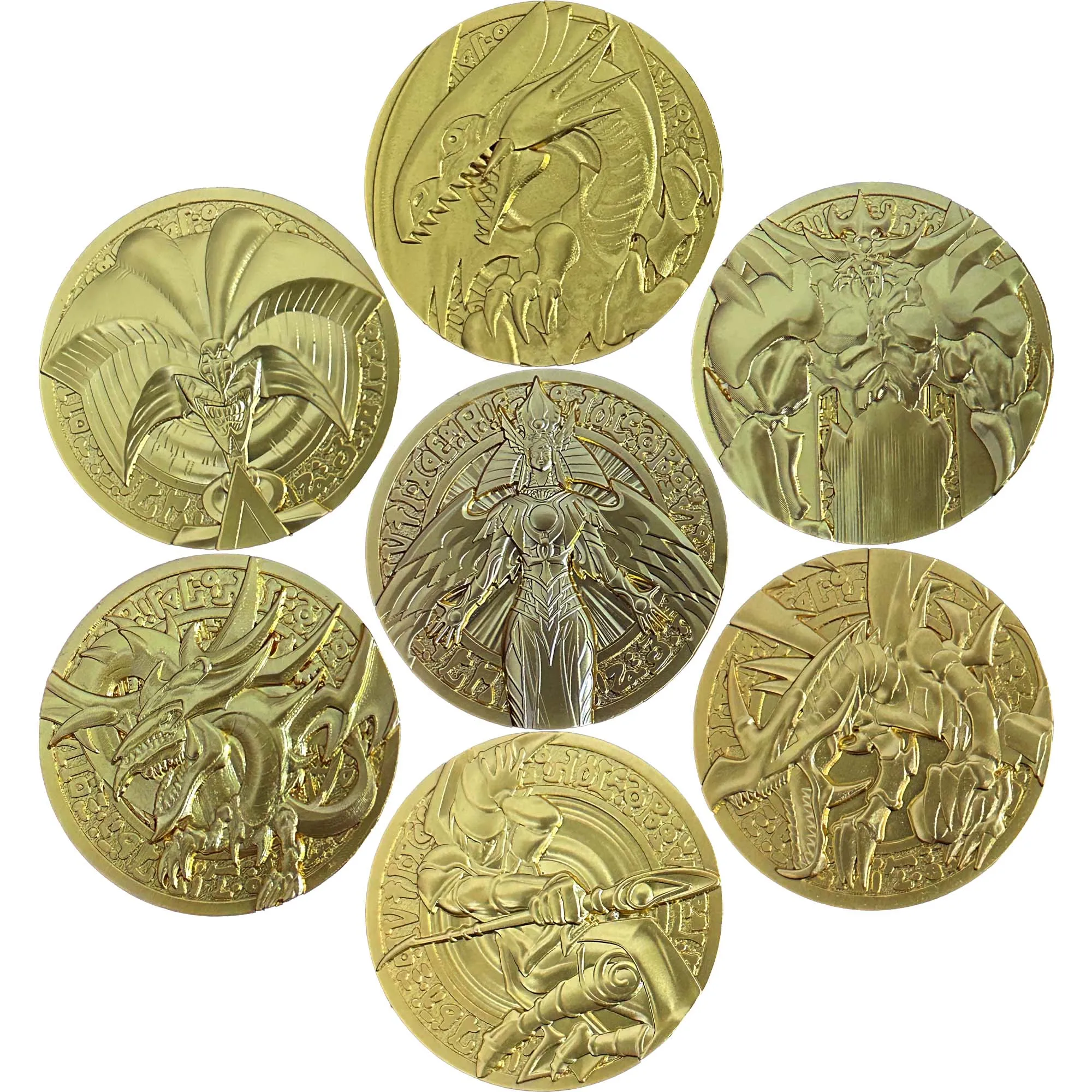 23 Style Yu-Gi-Oh! Golden Commemorative Coins Dark Magician Girl Blue-Eyes White Dragon Diy Classic Game Anime Gift Toys
