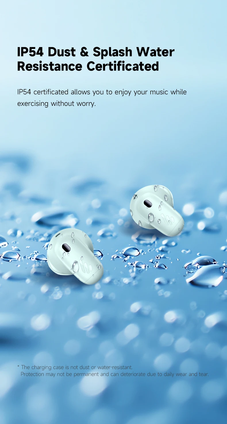 EDIFIER X1 Lite True Wireless Ohrhörer 13mm Dynamischer Bass Bluetooth 5.4 26 Std. Spielzeit 60ms Niedrige Latenz IP54 KI-Klare Anrufe – Detail 9