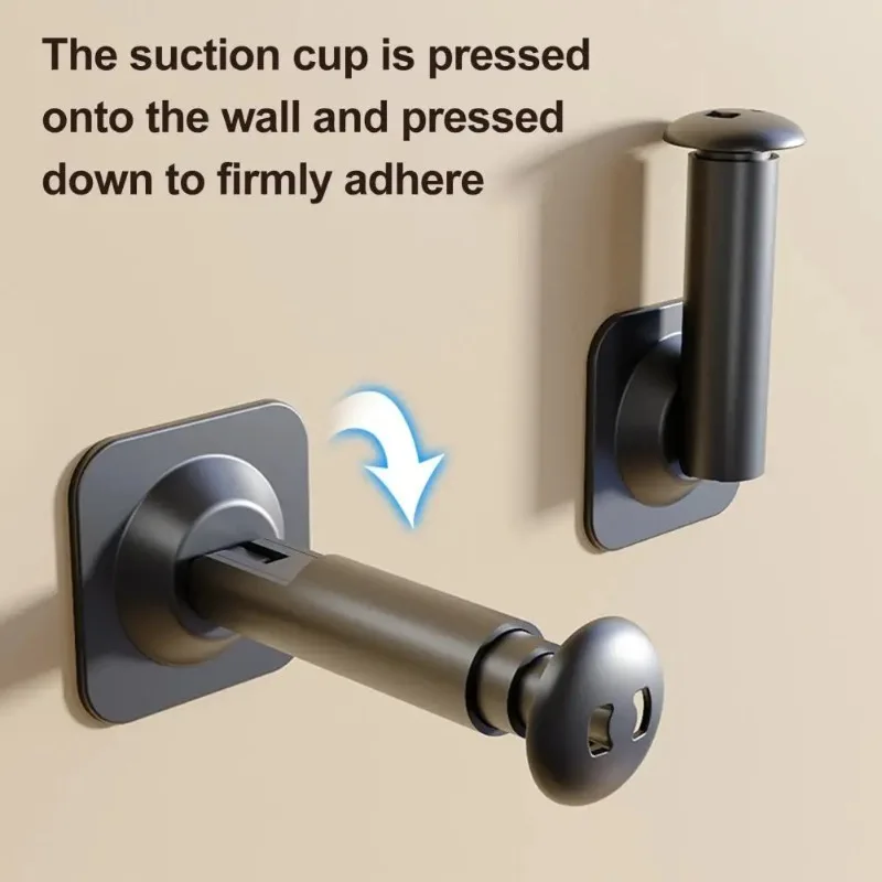 Clothes Hanging Hanger Storage Rack Suction Cup Installation Retractable and Adjustable Length Home Use Hanger Storage Container