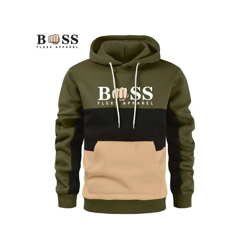 

Men's Hoodie Pullover Men's Classic Contrast Color Hoodie Casual Sports Long Sleeve Sweater Loose Sports Top Men's Clothing