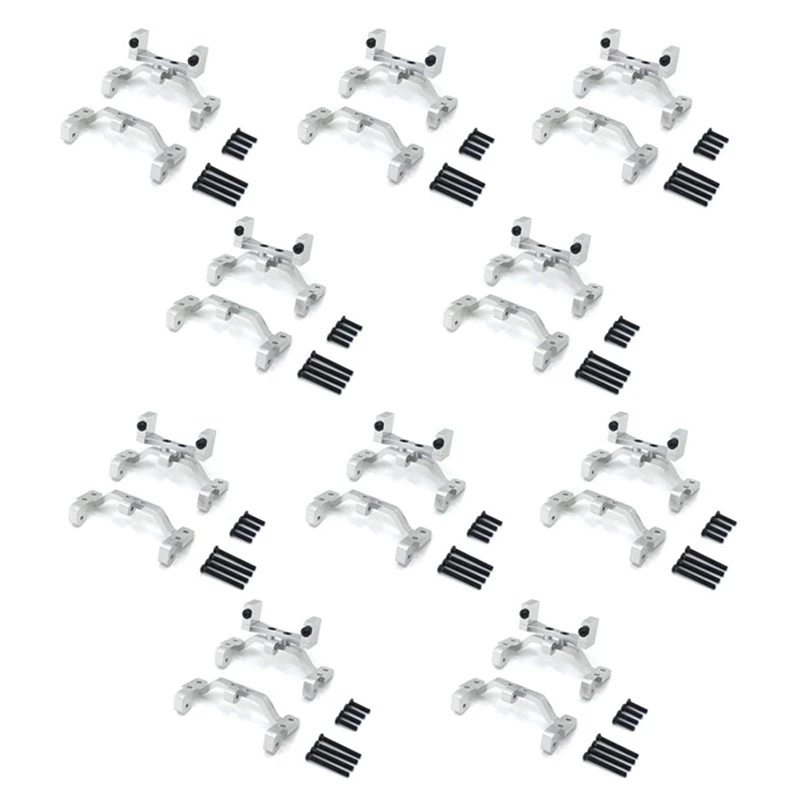 

10X For MN D90 D91 D96 MN99S Metal Pull Rod Base Seat & Axle Up Servo Bracket Mount Accessories,Silver