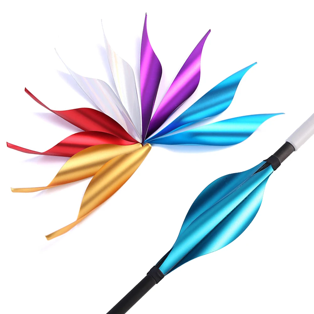 1.75inch Spiral Feather Archery Spin Vanes DIY Arrow Archery With sticker Tape Accessories Left and Right Wing