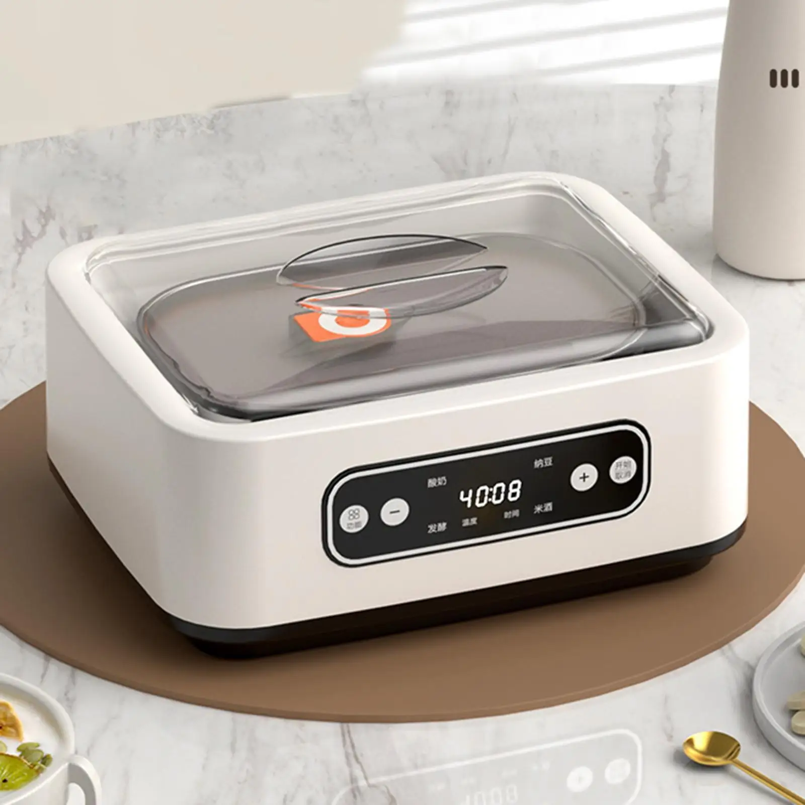 Electric Yogurt Maker with 9 Cups, Household Small Kitchen Appliances, DIY Ice Cream Pudding Maker Automatic Yogurt Machine