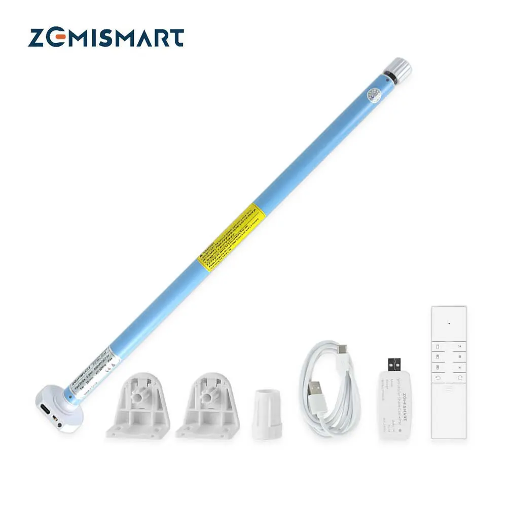 Zemismart ไฟฟ้าชาร์จมอเตอร์ WiFi Dongle สําหรับ 17 25 28 มม.Tuya Roller Shade ผ้าม่าน Alexa Google Home 1