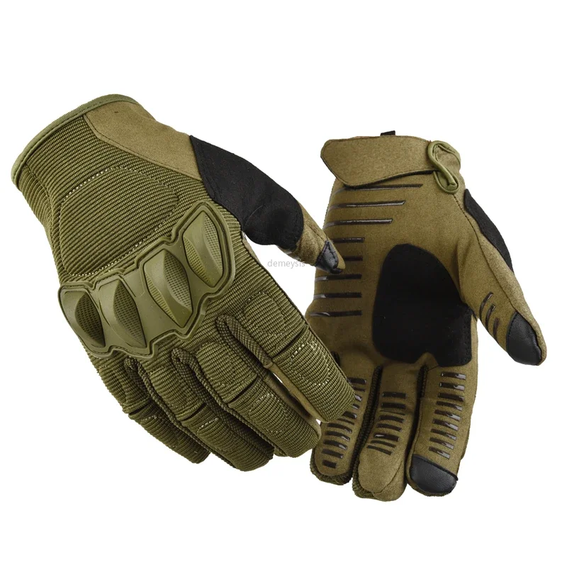 Touch Screen Full Finger Tactical Gloves Motorcycle Motocross Hard Knuckle Full Finger Glove Mens