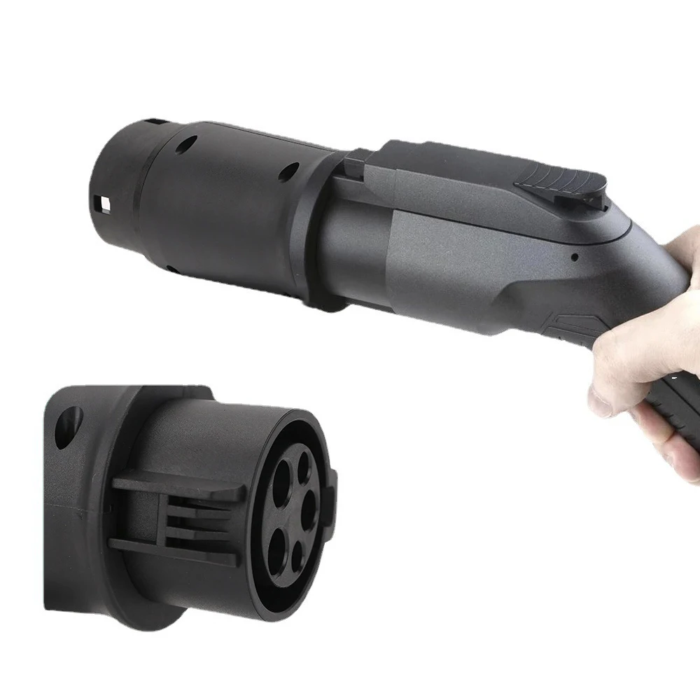 16A/32A EV Charger Adapter Socket Type1 J1772 to Type2 IEC 62196 EVSE Electric Vehicle Charging Converter Connector Plug 9