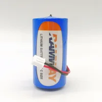 CR26500 C size 3V non rechargeable lithium battery with XH2.54 connector added for turbine flowmeter CNC machine driver 1