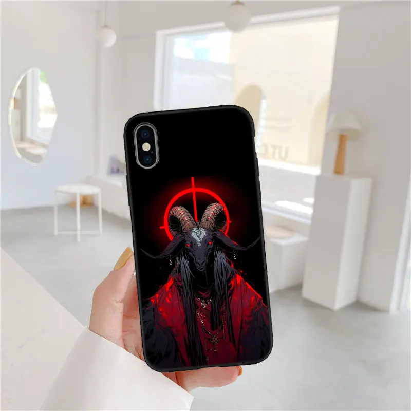 Satan Goat Head Design Phone Case