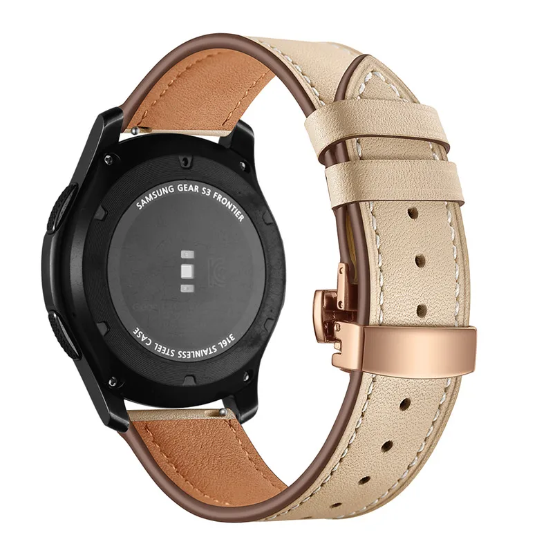 Elegant Leather Adjustable Bracelet Band with Metal Buckle