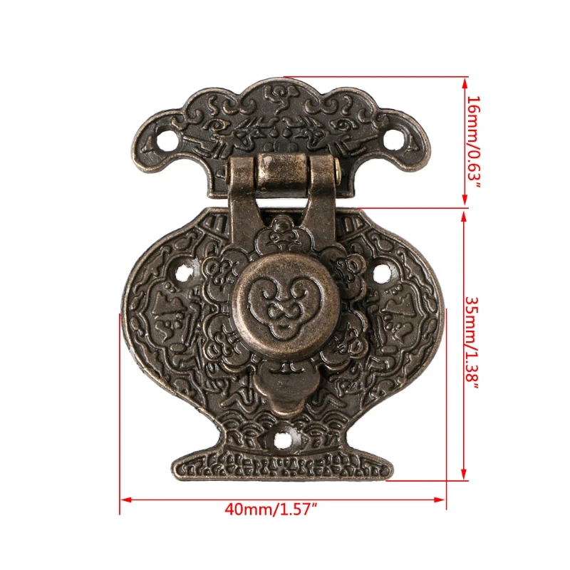 Antique Bronze Hasp for Latch Jewelry Wooden Box Mini Cabinet Buckle Lock Decora jewelry box hasps