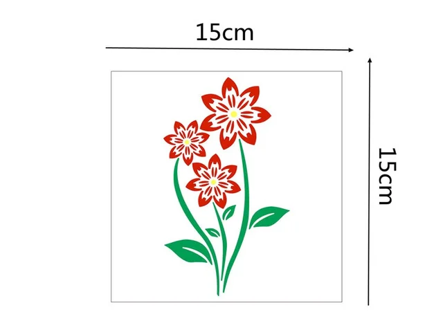 Stencil Floreali Riutilizzabili - Set Da 20 Pezzi In Silicone 7,4 Cm Per Pittura E Decorazioni - Foto 9