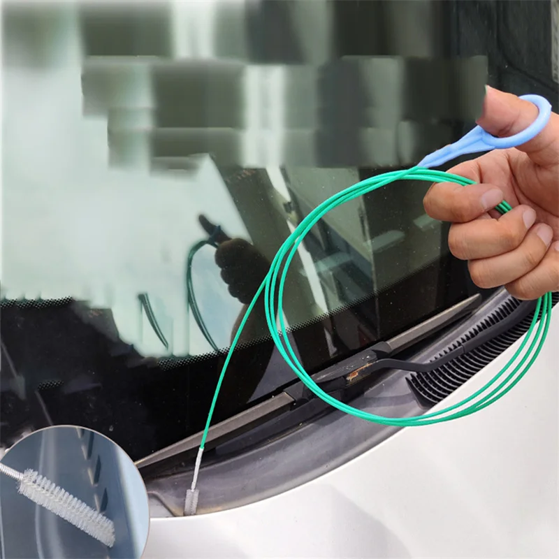 

Car Drain Pipe Unblocking Brush Sunroof Drain Hole Unblocker Drain Outlet Brush Multi-use Auto Sunroof Drain Cleaning Tool