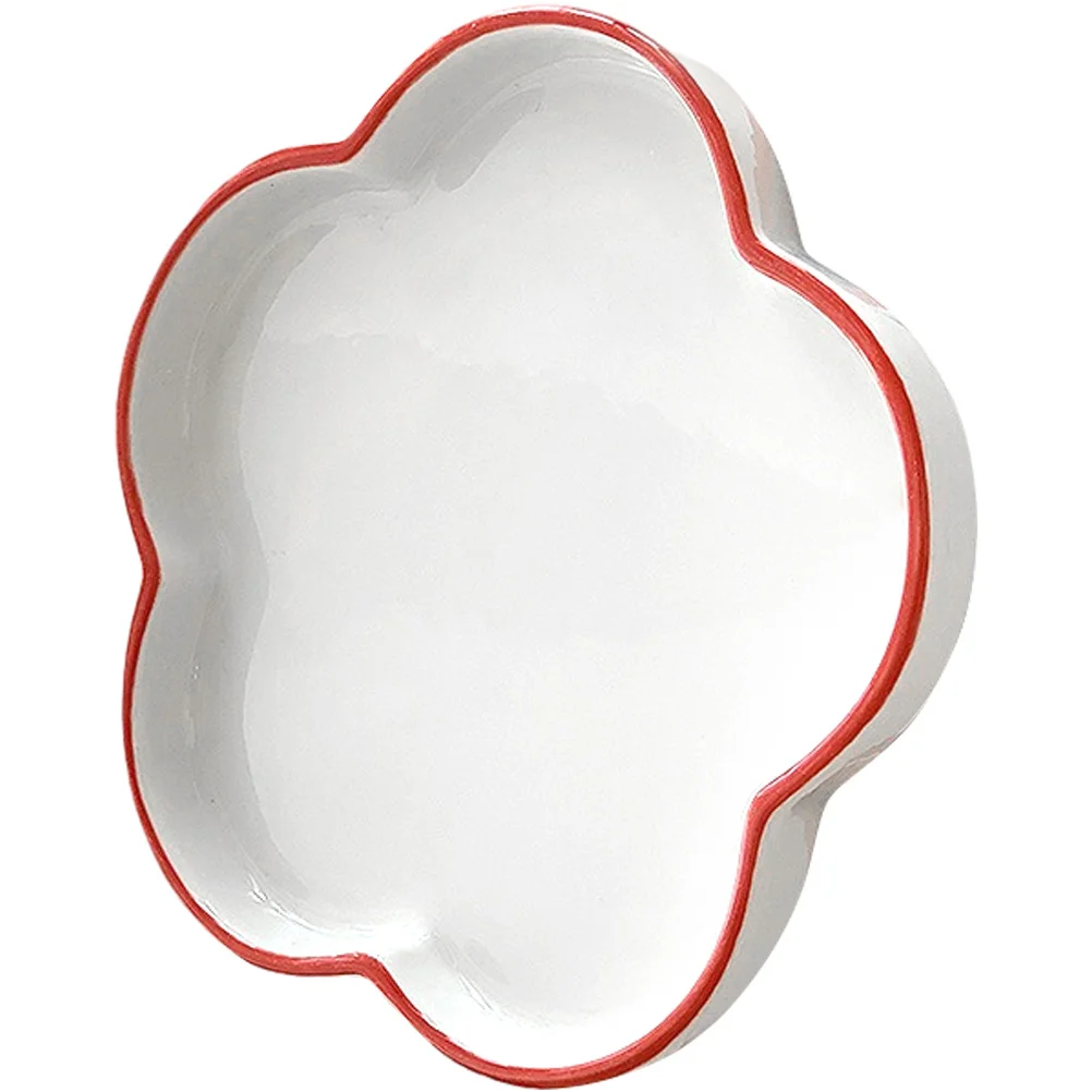 

Cute Jewelry Plate Trinket Dish Small Flowers Tray Ceramic Holder Ceramics Decorative