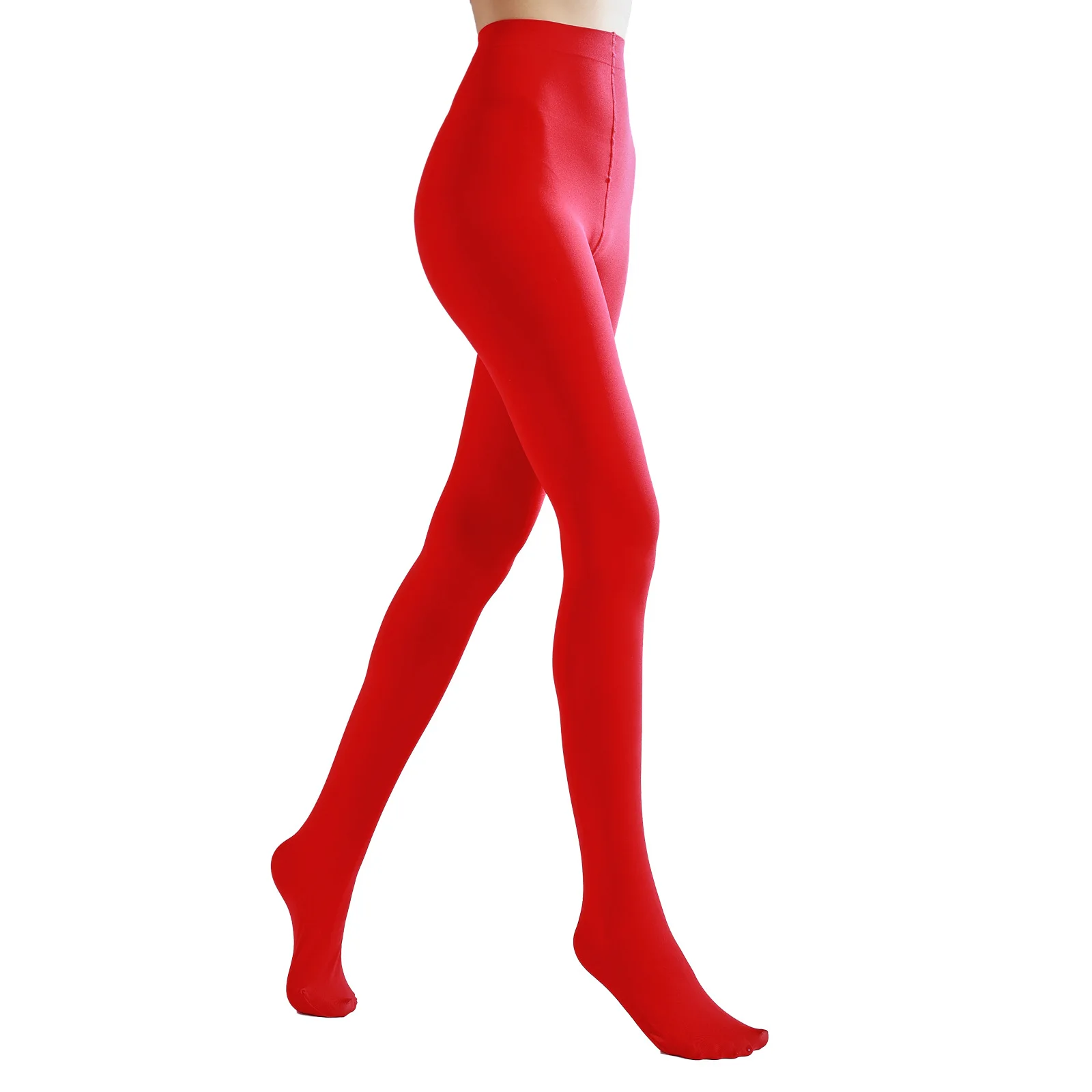 Übergröße Damen Sexy Lange Strümpfe Bonbonfarben Samt-Strumpfhose Halloween Weihnachtssocken Party Einfarbige Jumpsuit-Strümpfe # – Detail 28