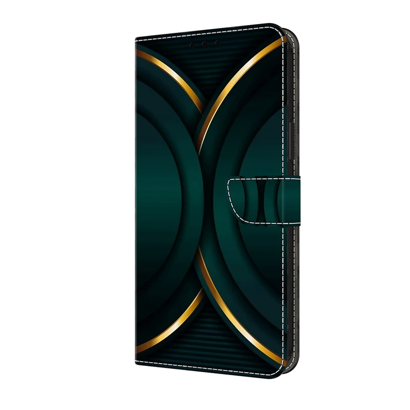 Stylish 3D Painted Leather Flip Wallet Phone Case