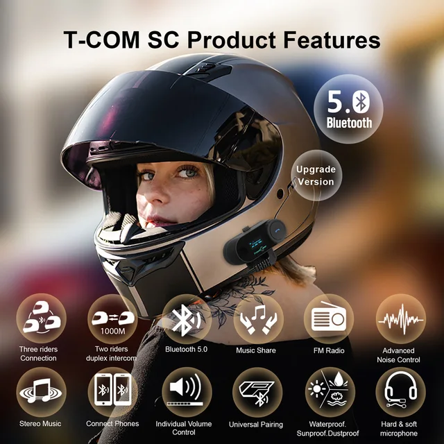 Motorcycle Speakers Motorcycle Bluetooth Headset With Smart