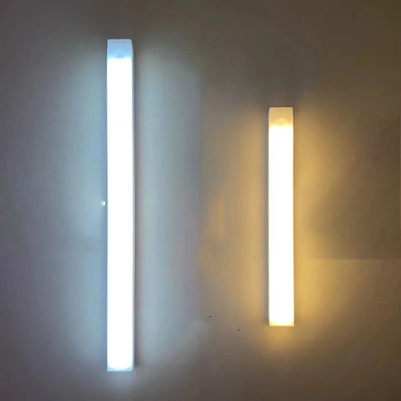 Motion Sensor Wall Lamp Dimmable USB Rechargeable Portable Night Light For Bedroom Stair Hallway Kitchen Storage