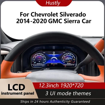 Panel de Instrumentos Digital de 12.3 Pulgadas para Chevrolet Silverado 2014-2020 GMC Sierra, Panel de Instrumentos para Automóvil/CarPlay Inalámbrico 1