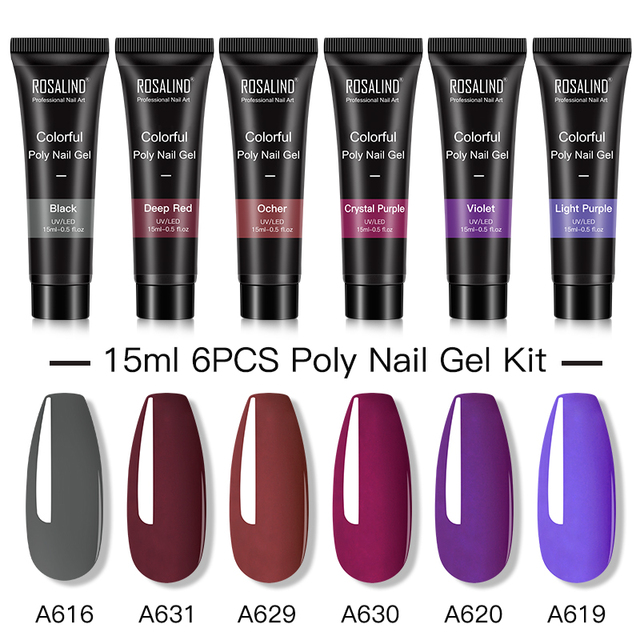 Poly Nail Gel Set For Nails Extension 15ml Gel Polish Semi Permanent Vernish Base Top Coat Gel Varnish Gel Nail Polish