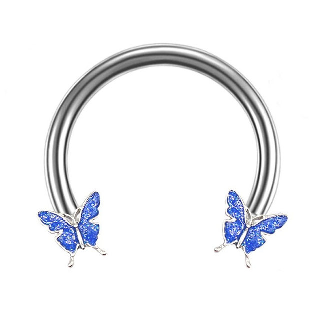 Nose Ring 16G Horseshoes Rings Helix Hoop Septum Piercing Butterfly Sexy Nariz Piercing Ear Cartilage Tragus Goth Piercing