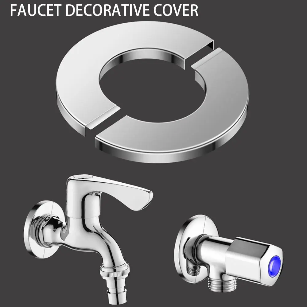 

New Wall Flange Stainless Steel Chrome Faucet Accessories Pipe Wall Covers Faucet Decor Faucet Decorative Cover