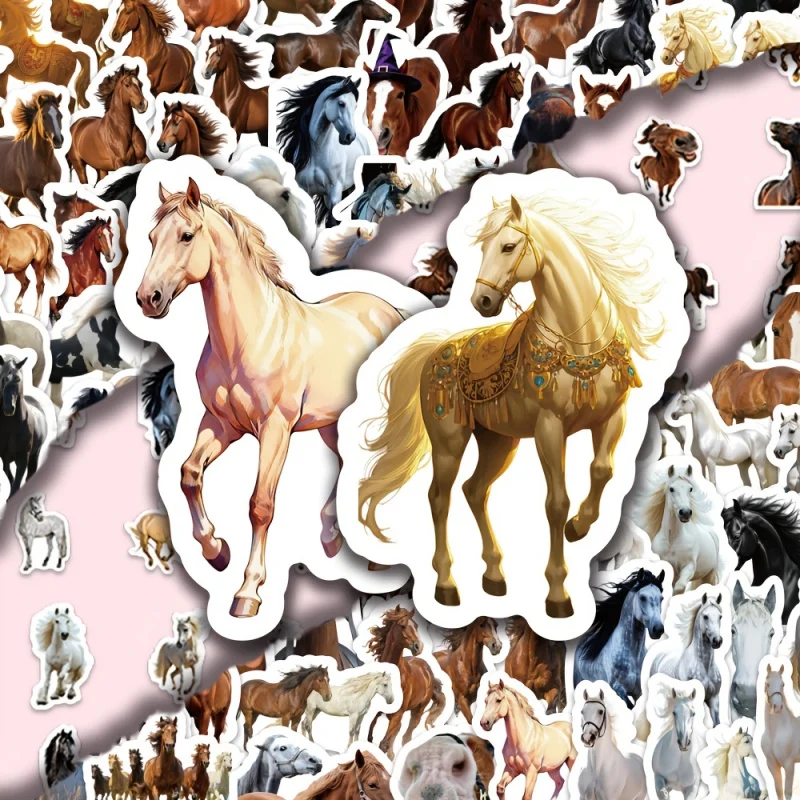 100개 현실적인 말 스티커 창의적인 장 데스크탑 플래너 고화질 스티커