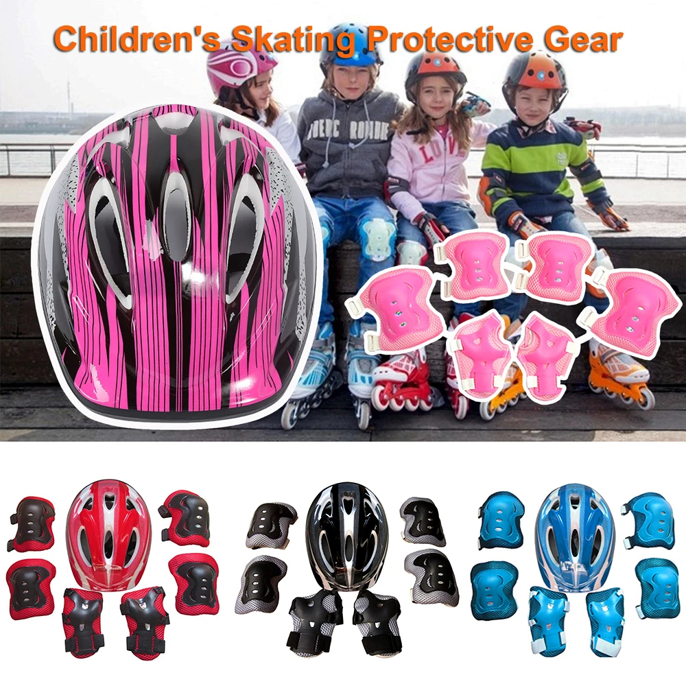 Rodilleras Y Coderas Niña Kit De Protección Infantil Casco