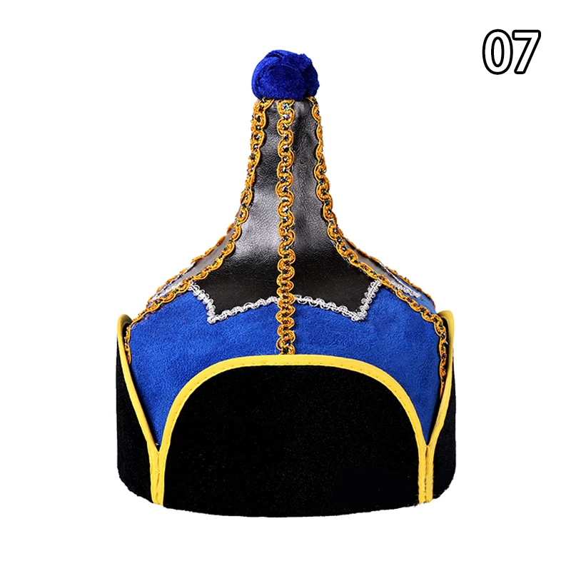 Chinese Mongolia Hat Adults Mongolia Prince Cosplay Hat Festival Halloween Cosplay Cap Ancient Chinese Dance Performance Props