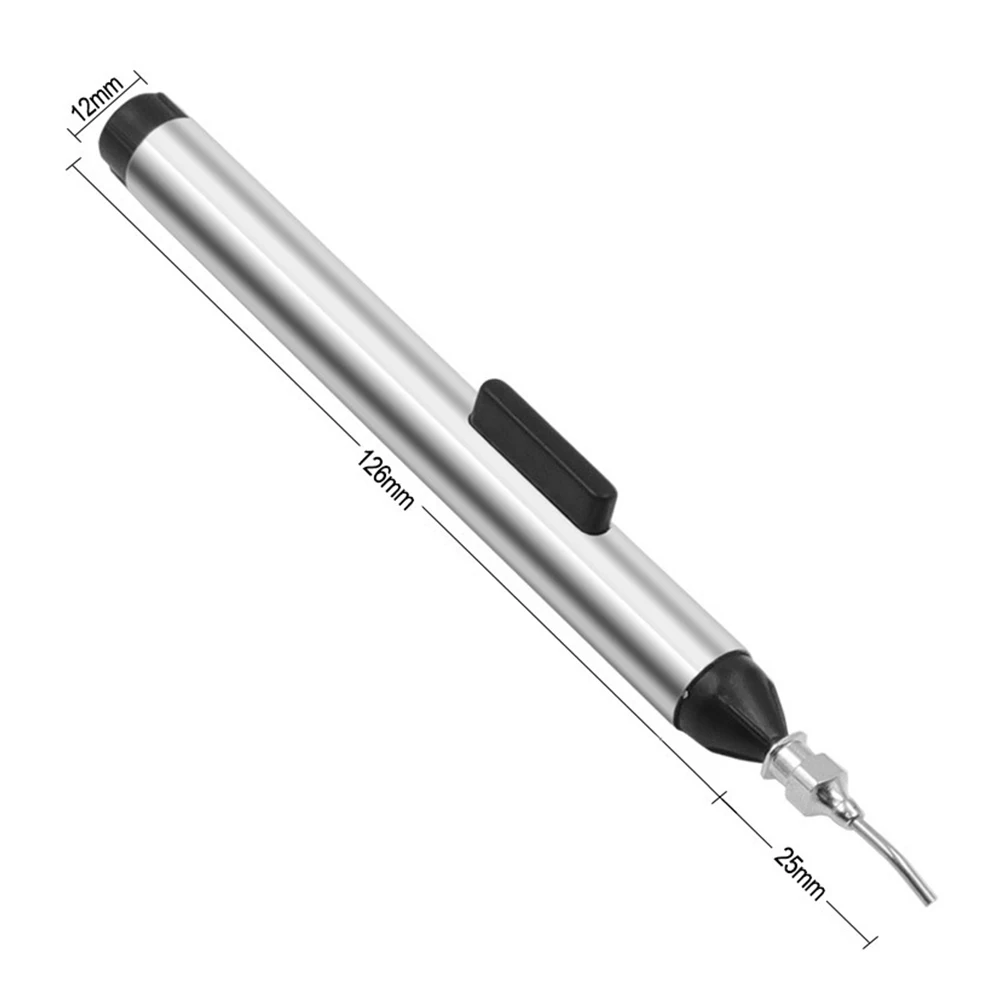 IC Chip Extractor IC SMD Vacuum Sucking Suction Pen Remover Sucker Pump Tweezer Pick Up Tool with 3 Suction Headers